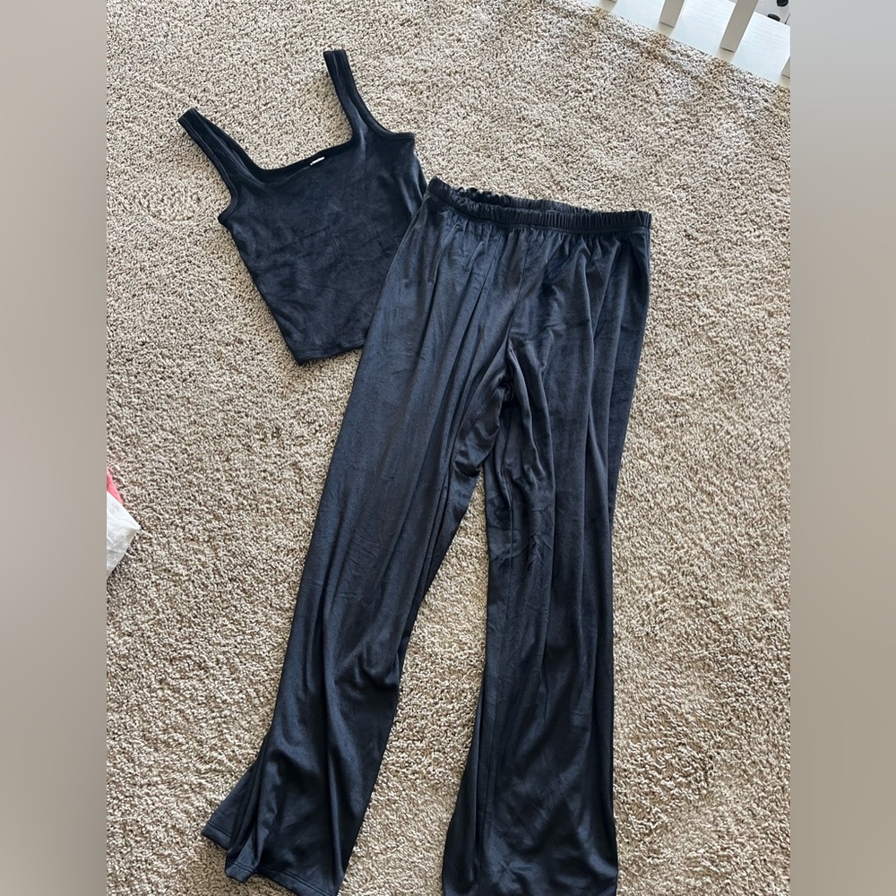 Old Navy: velvet black matching set